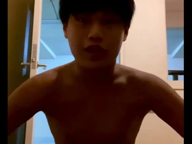Naked solo pleasure at home with a sex toy