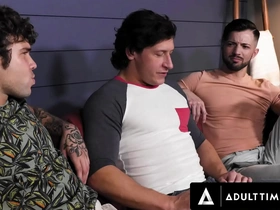 Straight Dalton Riley tries out bicurious threesome with gay lovers