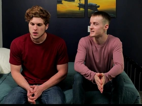 Straight jock gets gay sex after break up with BB partner