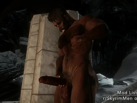 Jareks gay solo scene in Skyrim: a steamy gay video with a BBC star.