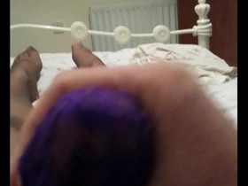 Gay cumslut sissy crossdresser enjoying cum drinking