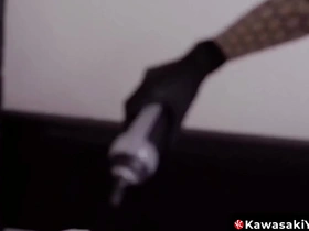 Yoshi Kawasakis hardcore scene with a willing participant and a monster dildo