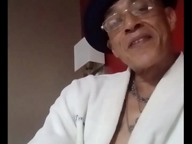Covered in cum while jerking off