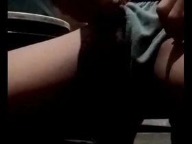 Young Filipino masturbates in the bathroom