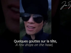 A young French-Asian boy enjoys pleasuring himself and others outdoors in a wheat field.