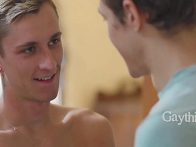 Young gay man gets his ass fucked for the first time on his birthday.