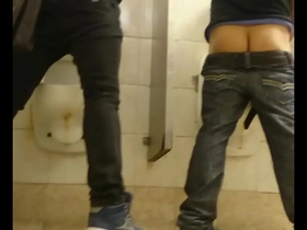 Gay sex in two toilets