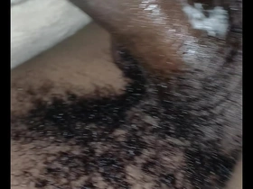 Black cock cumshots with toy play in hot Latina MILF scene.