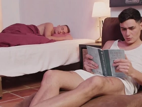 Gay twinks in hardcore anal sex scene with big cock boyfriend