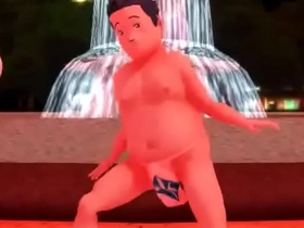 Japanese 3D gay dance video