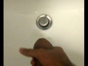 Asian teenagers bathroom solo pleasure ends up in a facial