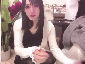 Stunner Chika, black hair beauty, solo play in self-pleasure show.