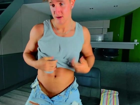 Gay solo masturbation with Christian Levine