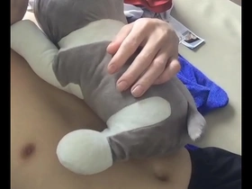 Young gay men masturbate and give blow jobs.